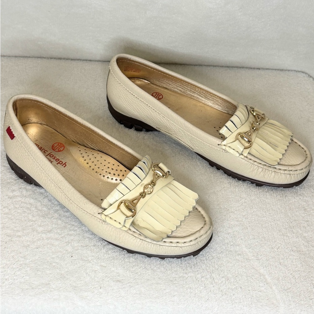 NEW Marc Joseph New York Driving Golf Moccasins Sz 7 Quiet Luxury Classic Brazil